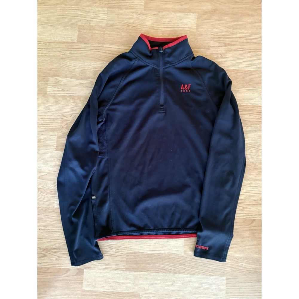 Abercrombie & Fitch Sweatshirt Mens Medium Slim Blue Quarter Zip